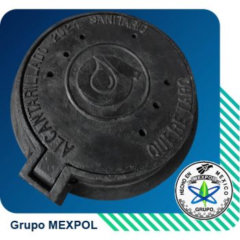 Brocal y tapa con logotipo AQUAA