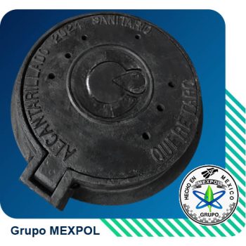 Brocal y tapa sanitario con logotipo OQM